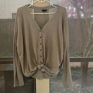 Gray Knit Long Sleeve